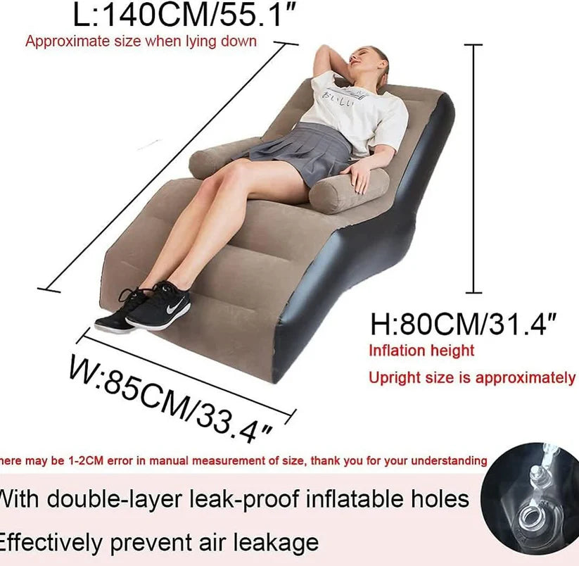 Krevet- sofa na naduvavanje braon i roza