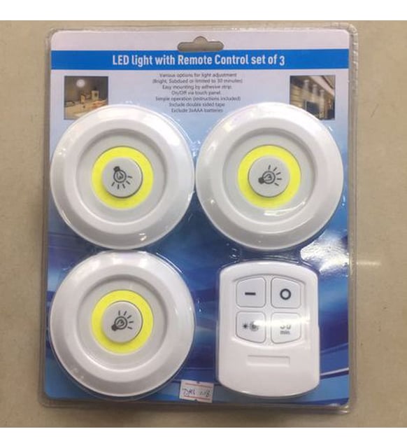 Set od 3 bežična LED svetla sa daljinskim upravljačem
