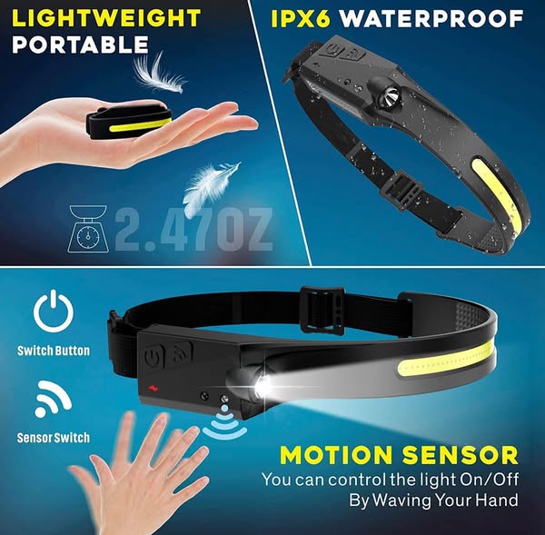 USB LED lampa za glavu