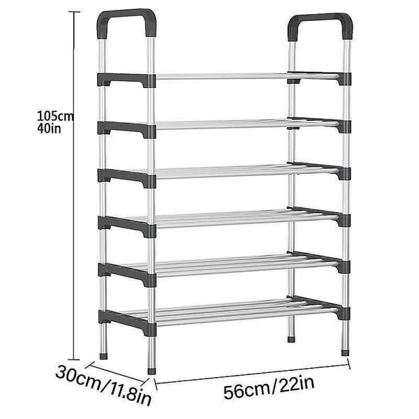 Metalna polica za obuću sa 6 nivoa