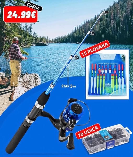Štap za pecanje 3m+ Mašinica dođe GRATIS