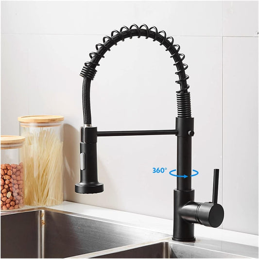 Moderna kuhinjska slavina s oprugom od nehrđajućeg čelika za kuhinjski sudoper miješalica za toplu i hladnu vodu