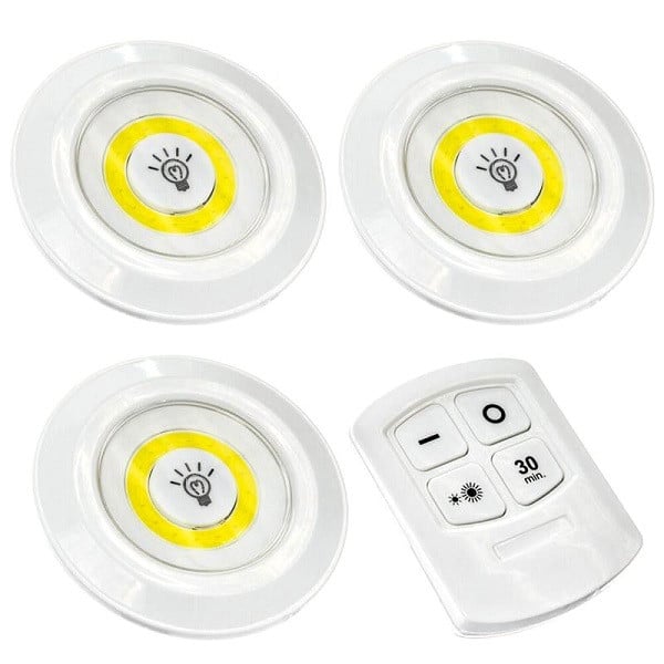 Set od 3 bežična LED svetla sa daljinskim upravljačem