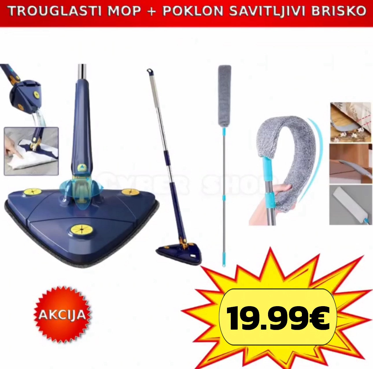 Savitljivi Brisko + MOP Multifunkcionalni Čistač